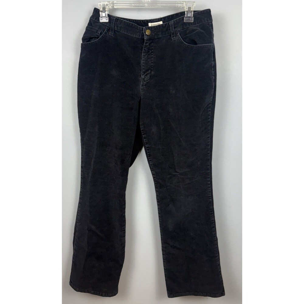 St. John’s Bay Women’s Stretch Corduroy Black Pants 12 (30x29)